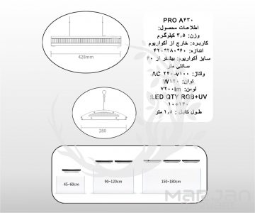 a430-new-1-360x300 نور ال ای دی ویک آکوا مدل A430 PRO - تصویر 3